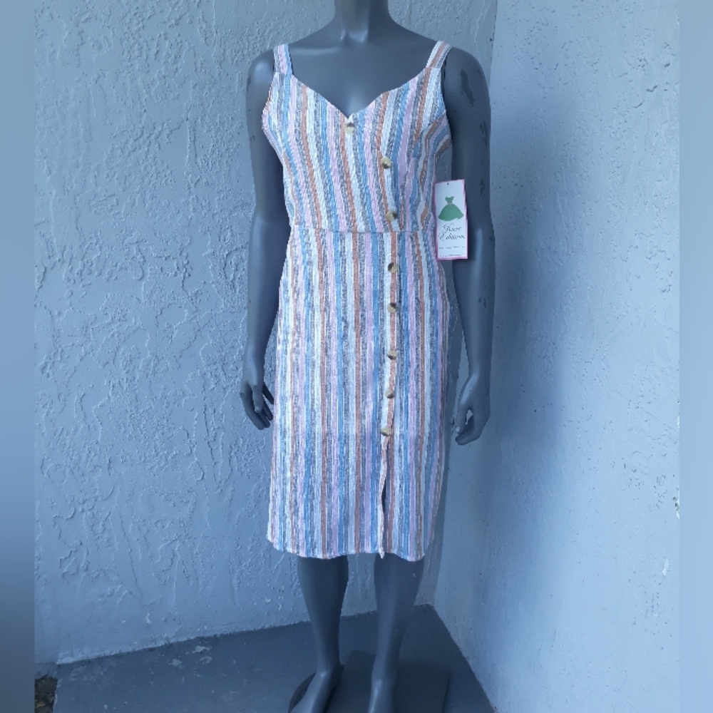 Rare Editions  Crinkle gauze dress